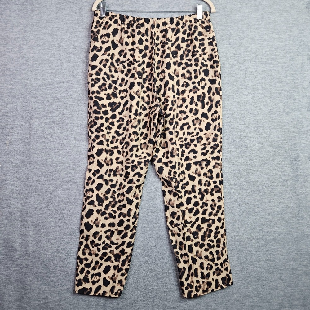 ZARA Women's Leopard Printed Pull On Light weight Pants Size M NEW